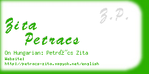 zita petracs business card